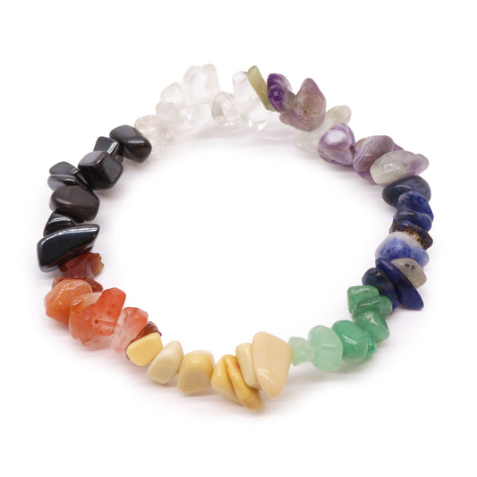 Edelsteinsplitter-Armbänder – Chakra-Steine