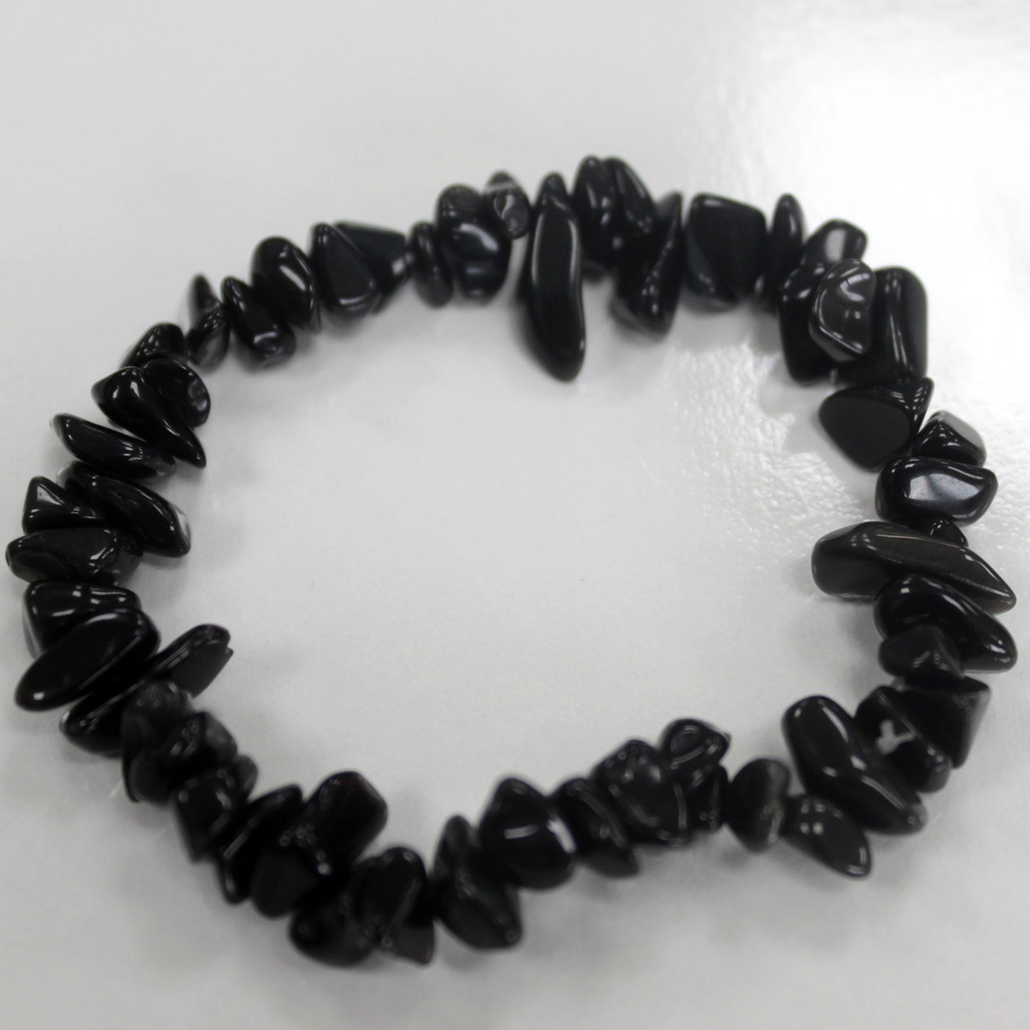 Edelsteinsplitter-Armbänder - Schwarzer Achat