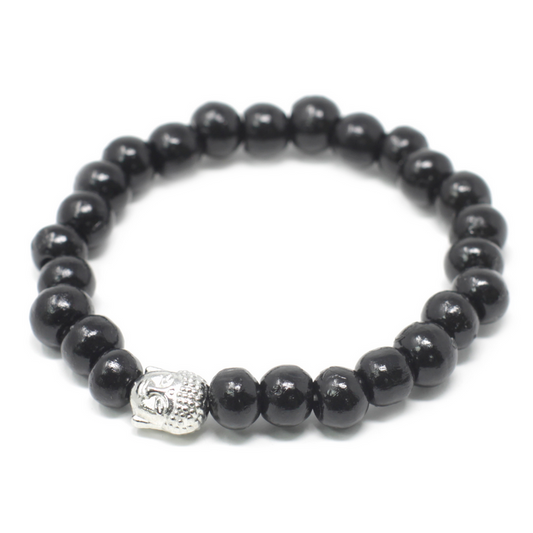 Armband Darkwood Perlen & Buddah
