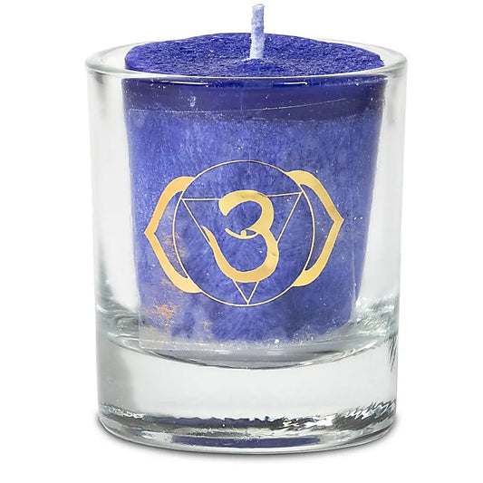 Votiv-Duftkerze sechstes Chakra in Geschenkbox -- 660g