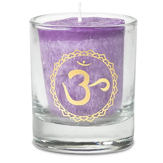 Votiv-Duftkerze siebtes Chakra in Geschenkbox -- 660g