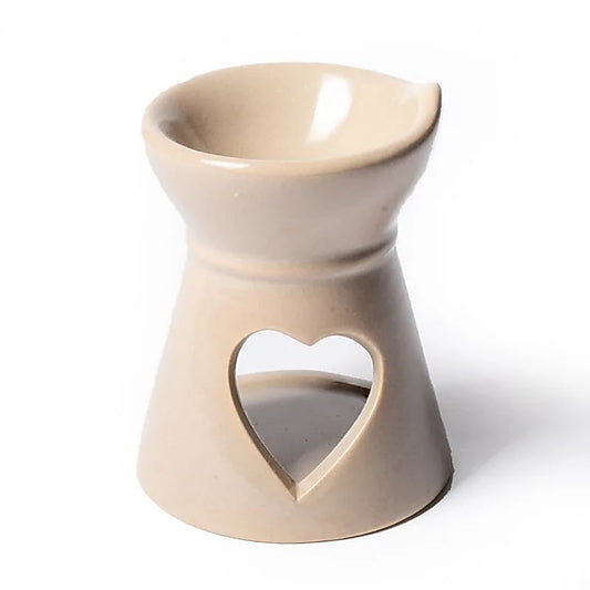 Duftlampe Herz beige -- 8x6.5 cm