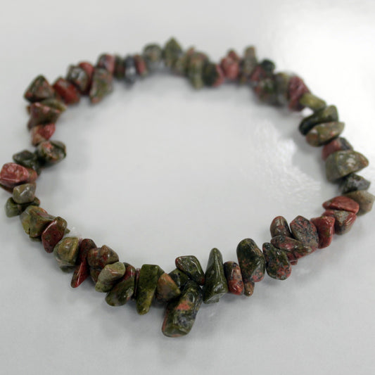Edelsteinsplitter-Armbänder - Grüner Jasper